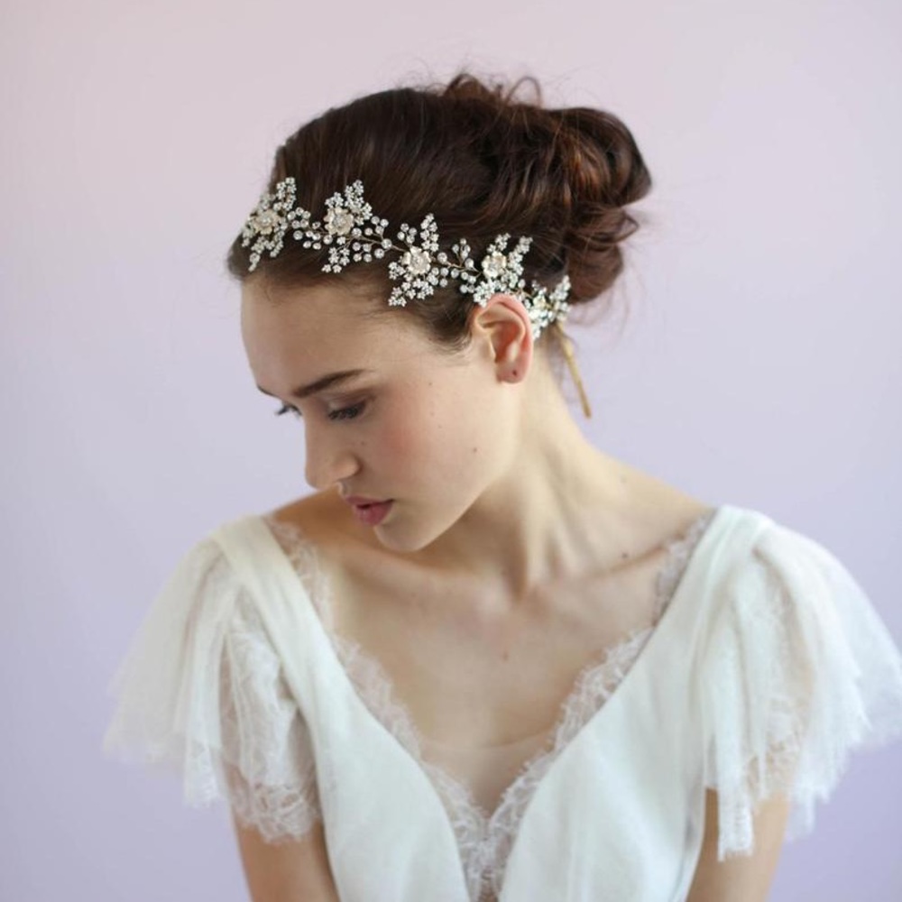 Twigs and Honey handmade bridal hair vine